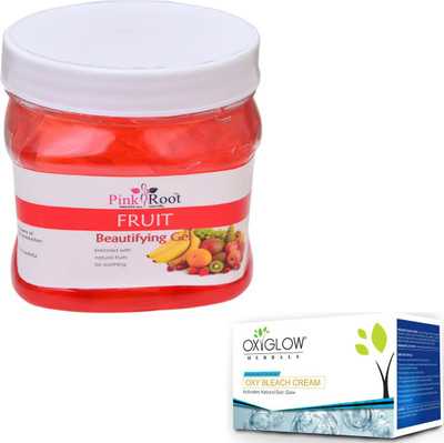 

Pink Root FRUIT GEL 500GM WITH OXYGLOW OXY BLEACH 50GM(Set of 2)