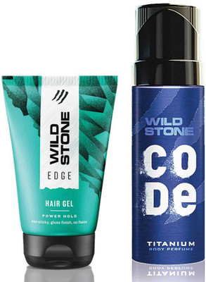 

Wild Stone Edge Hair Gel 100 ml & Code Titanium Body Perfume 120 ml(Set of 2)