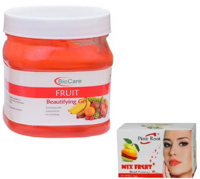 

Pink Root MIX FRUIT BLEACH 43G WITH BIOCARE FRUIT GEL 500GM(Set of 2)
