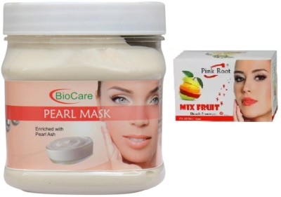 

Pink Root MIX FRUIT BLEACH 43G WITH BIOCARE PEARL MASK 500G(Set of 2)