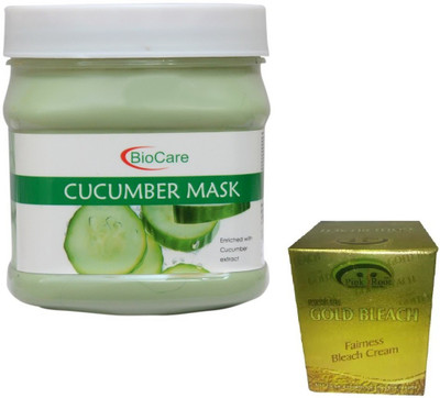 

Pink Root GOLD BLEACH 43G WITH BIOCARE CUCUMBER MASK 500GM(Set of 2)