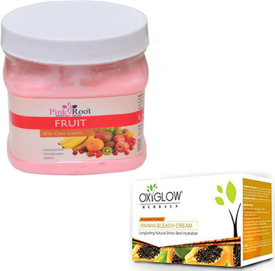 

Pink Root FRUIT CREAM 500GM WITH OXYGLOW PAPAYA PAPAYA 50GM(Set of 2)