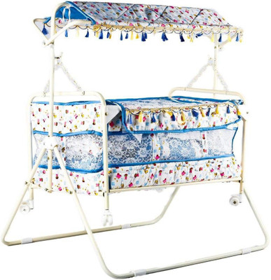 

Baybee Baby Ultra Cradle Cot with Wheels(Blue)