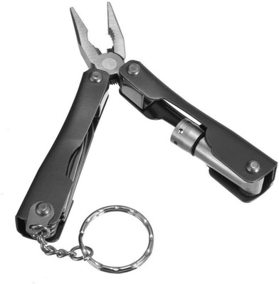 DIY Crafts A3693 9 in 1 Micro Plier Tool Kit for LED Flash Light Knife Blade Cutter Key Ring Manual Crimper