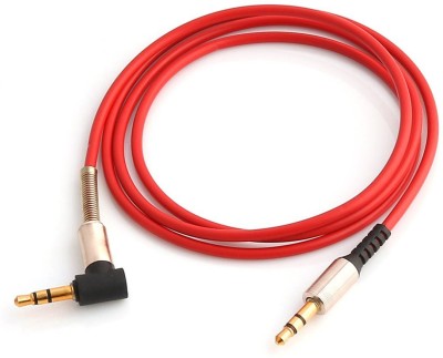 Gabbar Power Sharing Cable 0.3 m Yes ™ Gold Plug line Cord Spring Audio Cable for Phone Car Speaker Headphone(Compatible with Mobile, Laptop, Tablet, Mp3, Gaming Device, Red, One Cable)
