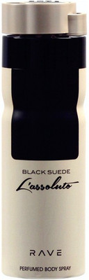

rave L Assoluto Black Suede Perfume Deodorant Body Spray For Man 200 ML Deodorant Spray - For Men(200 ml)
