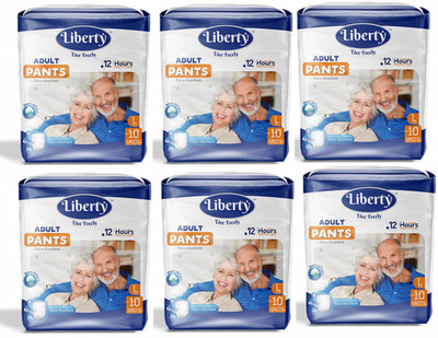 

Liberty PANT STYLE ADULT DIAPER L SIZE - L(60 Pieces)