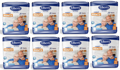 Liberty PANT STYLE ADULT DIAPER L SIZE - L(80 Pieces)