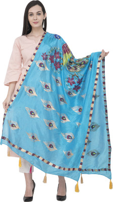 A R SILK Art Silk Self Design Women Dupatta