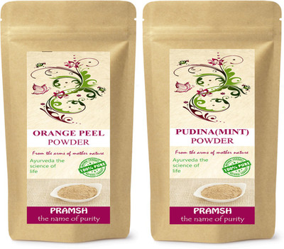 

PRAMSH Premium Quality Orange Peel 400gm & Pudina Mint 400gm Powder Combo(800 g)