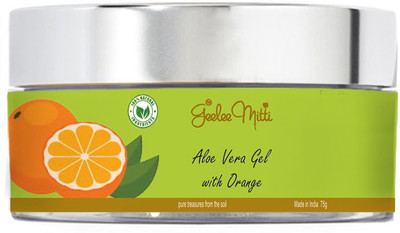 

Geeleemitti Orange Flavoured Aloe Vera Gel with Orange Essential Oil for Face Care, Anti-Ageing Effects, Acne & Scar Removal(75 g)