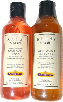 

Khadi Mauri Herbal Rose Face wash & fenugreek Face wash combo Face Wash(210 ml)