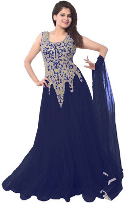 MF Retail Cotton Blend Embroidered Salwar Suit Material