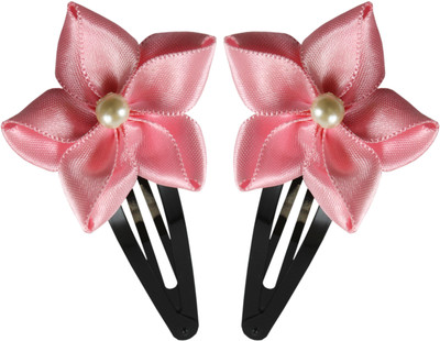 

Thread N Ribbons Ribbon Flower Tic Tac Clip(Pink)