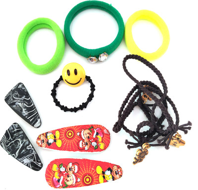

FASHIONABLE PARTY WEAR Tic Tac Clip, Rubber Band, Hair Accessory Set(Multicolor)