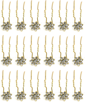 

Paradise Hair Pins For Women/Bridal Hair Accessories For Women And Girls/Juda Pins For Women (Golden) Set Of 18 pins Hair Pin(Gold)