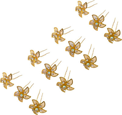 Paradise Hair Pins For Women/Bridal Hair Accessories For Women And Girls/Juda Pins For Women Hair Pin(Gold)