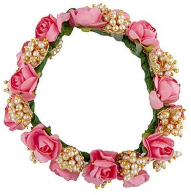 

AakarShana gajra/veni Hair Accessory Set(Pink)
