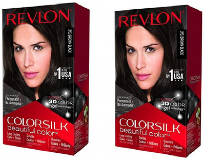 

Revlon Color Silk 2N Brown Black Pack Of 2 Hair Color(Brown)