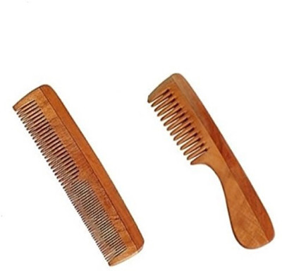 

Osking Anti Hair Fall Neem Wood Hair Comb 100% Hand made Anti-Dandruff Comb, For Men & Women Combo of Model No.2 & Model No. 4