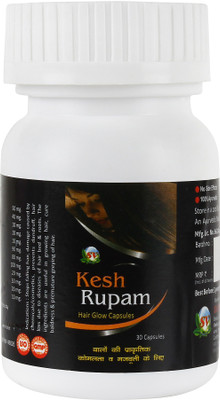 

S. V. Pharmaceuticals Kesh Rupam Hair Glow Capsule Stimulate Hair Follicles and Regrow Hair 30 Capsules(100 g)