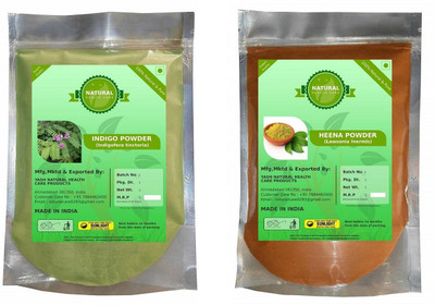 

Fedele herbal Henna/Lawsonia Inermis and Indigo/Indigofera Tinctoria Leaves Natural Powder For Hair, (henna+indigo =200) -Combo Pack of 2(200 g)