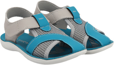

TRV Boys & Girls Velcro Sports Sandals(Grey, Aqua