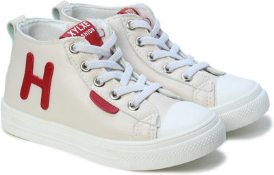 

TrenDuty Boys & Girls Lace Sneakers(White, Off white
