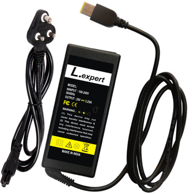 L.expert Laptop Charger for 45N0290, 45N0295, 45N0326, 45N0322, 45N0358 65w 3.25a (USB Slim Pin) 65 W Adapter(Power Cord Included)