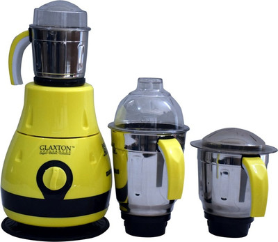 

GLAXTON 1HP 100% HEAVY DUTY COPPER MOTOR 1000 Mixer Grinder(Yellow, 3 Jars)