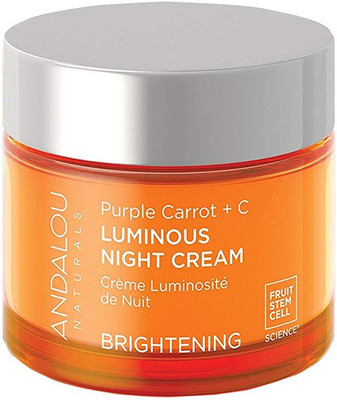 

Andalou Naturals Purple Carrot + C Luminous Night Cream, 1.7 oz, Antioxidant Rich Night Cream to Help Firm, Tone & Even Skin(50 g)