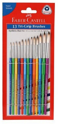 faber castle 13 Tri Grip Brushes (Round)(Set of 1, Multicolor)
