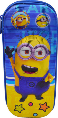 

Minaar Pencil (Stationery) Box 7D Minions Print Pencil Box Art Plastic Pencil Box(Set of 1, Yellow, Blue)