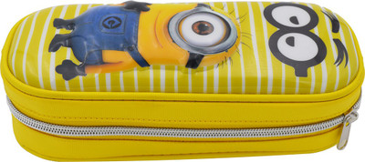 

Quickk Multipurpose Stationery Pouch 4D Minions Print Box Art EVA Pencil Box(Set of 1, Yellow)