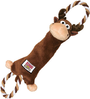 

Kong Tugger Knots Moose Dog Toy, Small/Medium Cotton Squeaky Toy For Dog