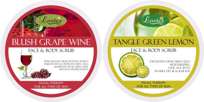 

Luster Blush Grape Wine + Tangle Green Lemon Face & Body Cream Scrub(400 g)