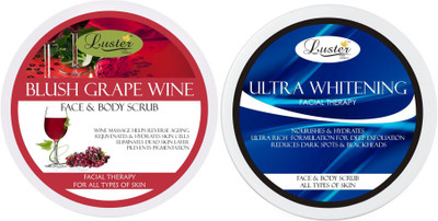 

Luster Blush Grape Wine + Ultra Whitening Face & Body Cream Scrub(400 g)