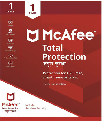 McAfee Total Security 1 User 3 Years(CD/DVD)