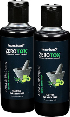 

Healthbuddy Ayurvedic Zerotox Herbal Shampoo Amla & Bhringraj 210 ml pack of 2(100 ml)