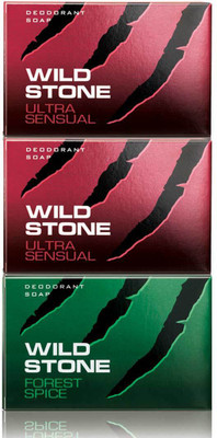 

Wild Stone 1 Forest Spice Soap 75 Gm and 2 Ultra Sensual Soap 75 Gm(225 g, Pack of 3)