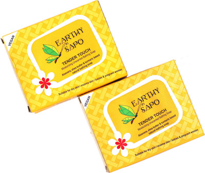

Earthy Sapo Tender Touch Moisturizing Unscented Bathing Soap (turmeric & shea butter)- set of 2(200 g, Pack of 2)