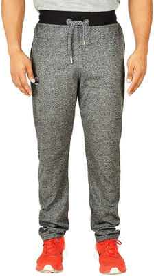 TRINITY JEANS COMPANY Self Design Men Black Track Pants