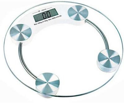 

Fortune AR-08 personal weight machine 8mm thick round transparent glass Weighing Scale(White)