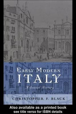 Early Modern Italy(English, Electronic book text, Black Christopher)
