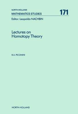 Lectures on Homotopy Theory(English, Electronic book text, Piccinini R A)