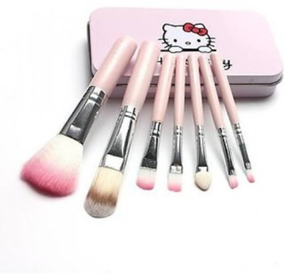 

BeautyQua Cute Hello KItty 7 PCS Makeup Brush Set Foundation Eyebrow Eyeliner Blush Cosmetic Concealer Brushes Pink(Pack of 7)