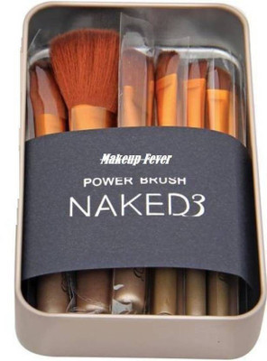 

Gjshop 12pcs NAKED 3 Makeup Brushes Essential Kit Foundation Powder Packed with Storage Box (Pack of 12)-584(Pack of 12)