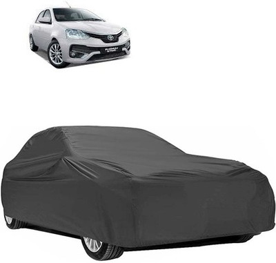 A+ RAIN PROOF Car Cover For Toyota Etios (Without Mirror Pockets)(Grey)