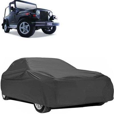 A+ RAIN PROOF Car Cover For Mahindra Thar (Without Mirror Pockets)(Grey)
