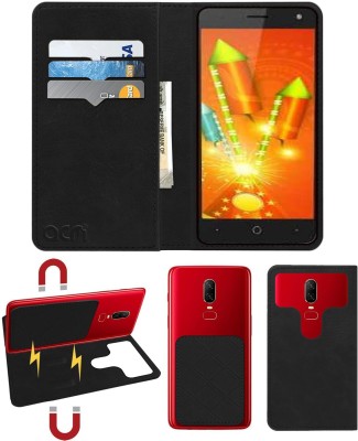 ACM Flip Cover for Micromax Bharat 4 Diwali Edition(Black, Cases with Holder, Pack of: 1)